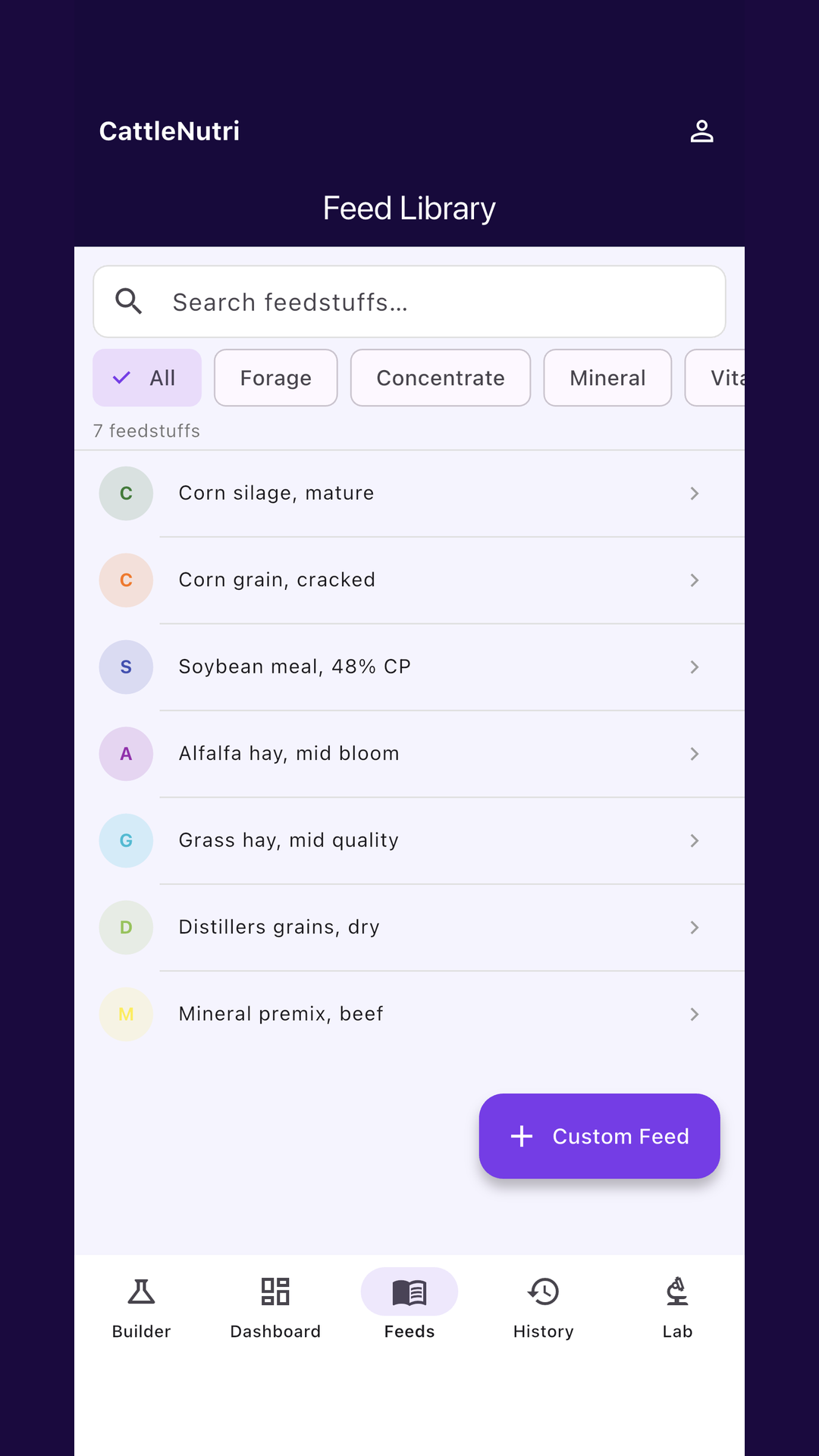 Feed library